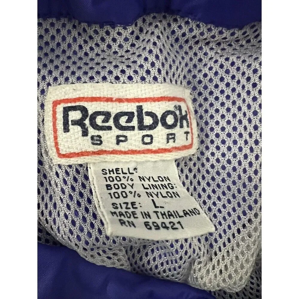 Vintage Reebok Sport Windbreaker Jacket Full Zip Large